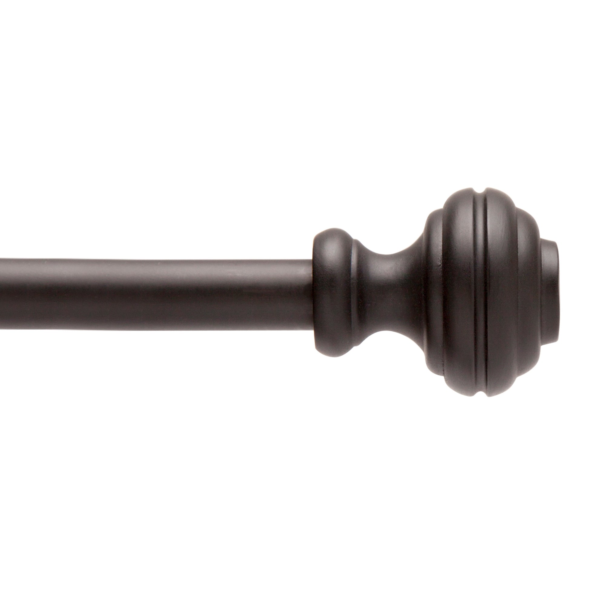 1/2" Cedric Petite Café Adjustable Curtain Rod, 48-84", Black